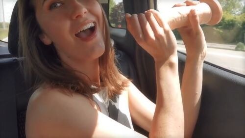 Nephael Derkani Sucking Dildo In Car